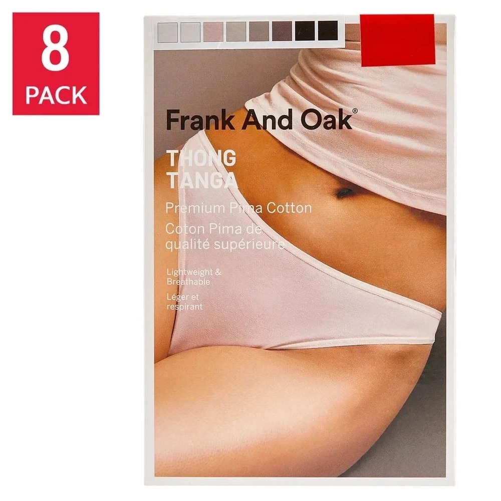 Frank And Oak Women's Thong, 8-pack, Multi, Size: Large, New